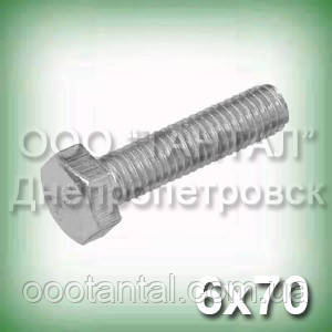 Болт А2 М6х70 неіржавкий ГОСТ 7798-70 (ГОСТ 7805-70, DIN 933, ISO 4017), фото 1