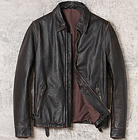 Мужская кожаная куртка Urban M черная. (01350)