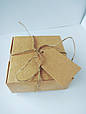 Бірка для подарунків крафт картонна для пакування Будиночок (0027), фото 5