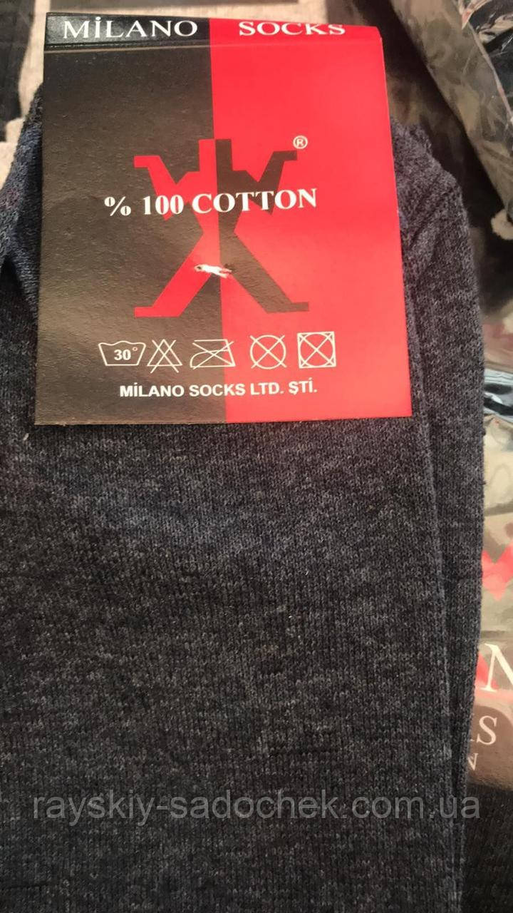 Шкарпетки чоловічі Milano чорні. Літні 1 шт. -100% cotton