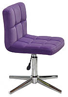Стілець Arno Modern Base оксамит пурпуровий В-1013 з регулюванням висоти, на хромованій хрестовині зі стопами, фото 2