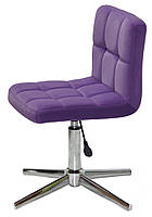Стілець Arno Modern Base оксамит пурпуровий В-1013 з регулюванням висоти, на хромованій хрестовині зі стопами, фото 3