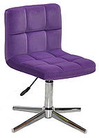 Стілець Arno Modern Base оксамит пурпуровий В-1013 з регулюванням висоти, на хромованій хрестовині зі стопами, фото 4