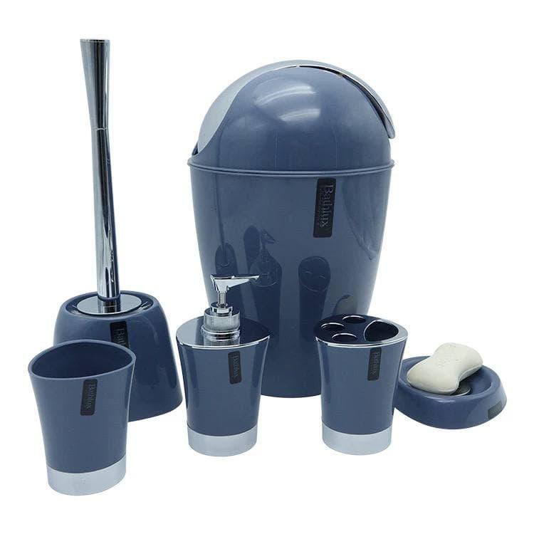 Набір аксесуарів для ванної кімнати Bathlux люкс якості з 6 предметів, Блакитний