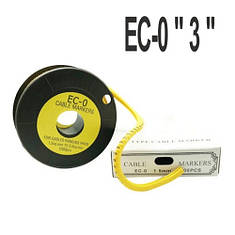 Кабельна маркування (в котушках) EC-0 "3" (0.75-1.5мм2) 1000шт, фото 1