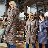 Жіноче трендові стеганное пальто ПВ-250, розмір 44, фото 4