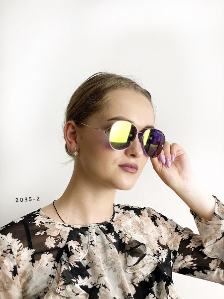 Сонцезахисні окуляри - блакитні і жовті, фото 1