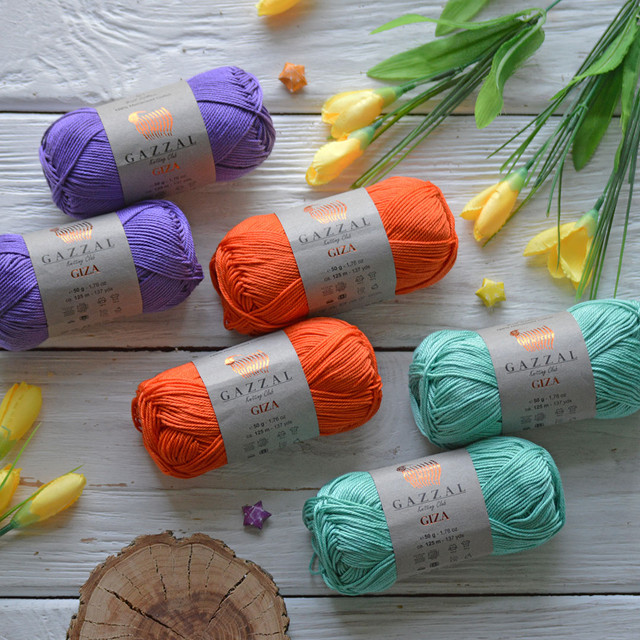 Gazzal Giza / Гіза турецька пряжа 100% мерсеризована єгипетська бавовна ...