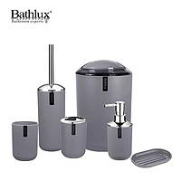 Набор аксессуаров для ванной комнаты Bathlux люкс качества , 6 предметов Серый
