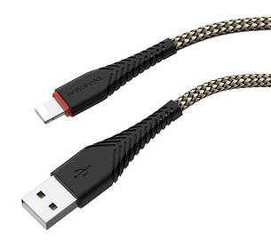 Кабель для зарядки телефона/ смартфона Borofone BX25 Powerful USB - Lightning 1 м Чорний, фото 3