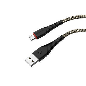 Кабель для зарядки телефона/ смартфона Borofone BX25 Powerful USB - Micro USB 1 м Чорний, фото 1