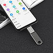Перехідник Borofone BV2 OTG USB на Micro USB Сріблястий, фото 7