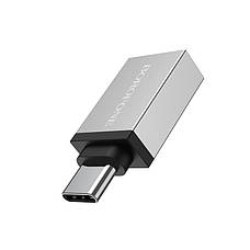 Перехідник Borofone BV3 OTG USB на Type-C Сріблястий, фото 3