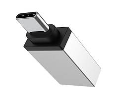 Перехідник Borofone BV3 OTG USB на Type-C Сріблястий, фото 6