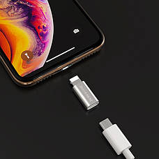 Перехідник Borofone BV5 Micro USB на Lightning Сріблястий, фото 5