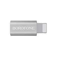 Перехідник Borofone BV5 Micro USB на Lightning Сріблястий, фото 3