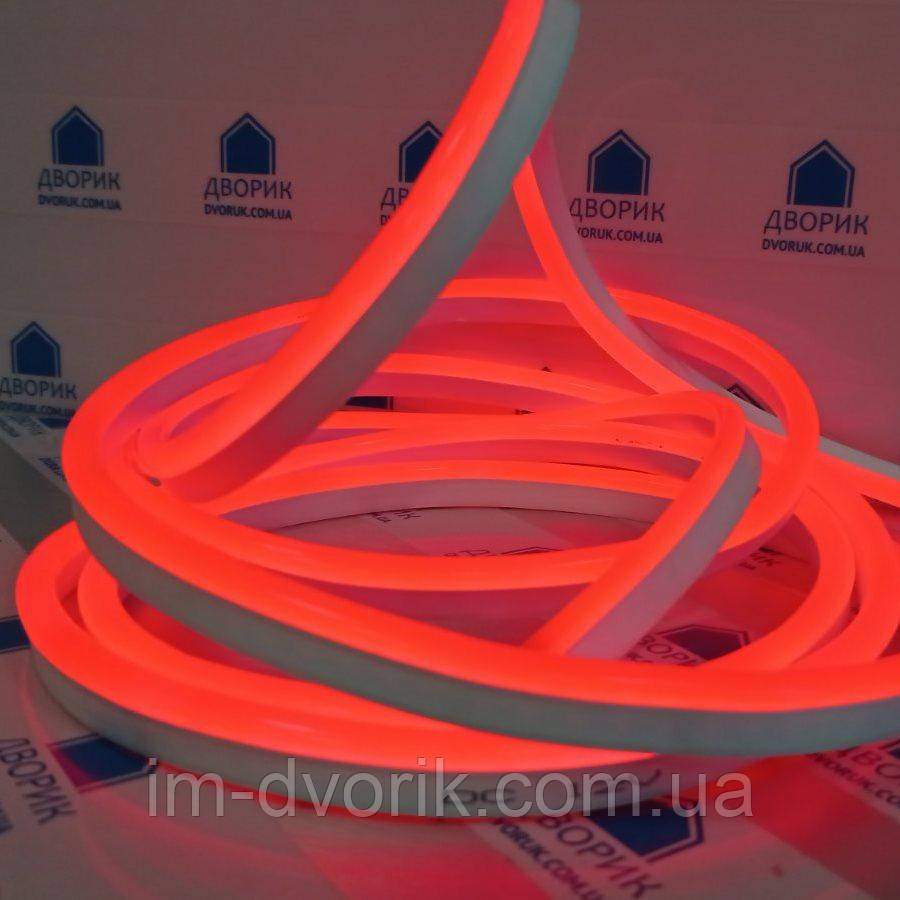 LED світлодіодний неон NEON червоний 12B 2835 12V 12W/m IP65 8*16mm