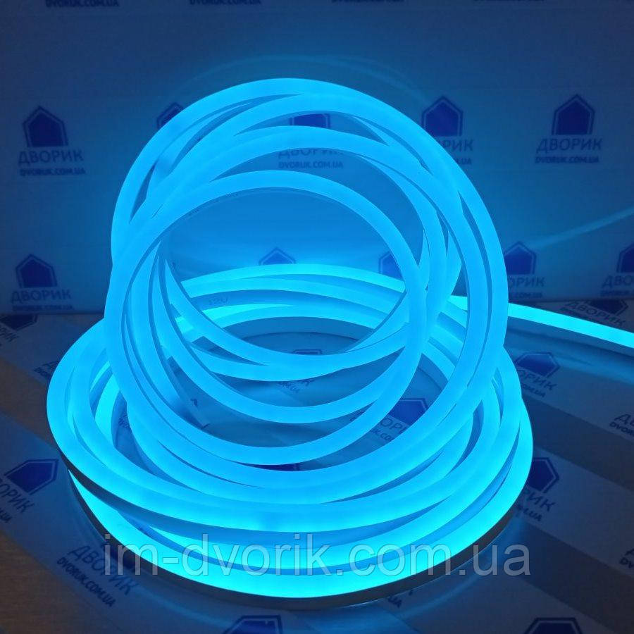LED світлодіодний неон NEON блакитний лід 12B 2835 12V 12W/m IP65 8*16mm
