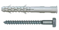 Дюбель фасадный 10х100 (распорный, рамный) с шурупом (нейлон) КПК-10х100