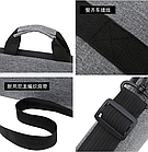 Сумка для ноутбука синя 15,6" тонка плоска сумка до ноутбуку 15 дюймів чохол на ремені синій, фото 6