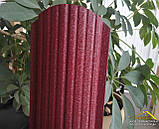 Штакет металевий двосторонній вишневого кольору Ral 3005, купити евроштакет матовий вишневий ціна, фото 4