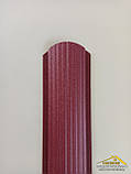 Штакет металевий двосторонній вишневого кольору Ral 3005, купити евроштакет матовий вишневий ціна, фото 7