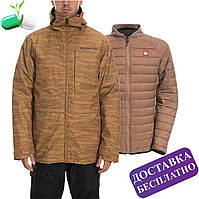 Куртка для сноуборда чоловіча, Smarty 3-in-1 Form Jacket (Golden Brown Landscape), 686
