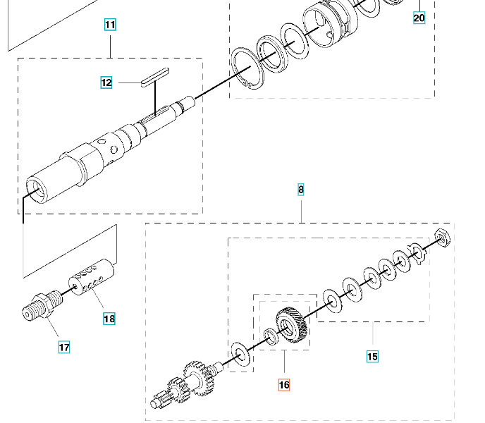 Шестерня DM220 з фрикціоном, фото 1