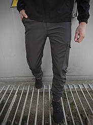 Штани карго-штани чоловічі весняні осінні якісні сірі Softshell light Intruder