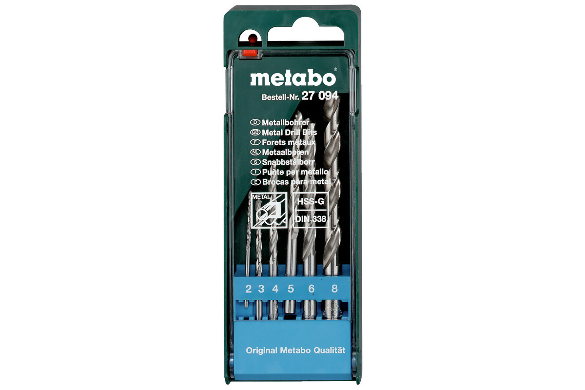 Набір свердел для металу Metabo HSS-G 6 предметів
