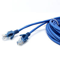 Кабель патч-корд LAN 5м RJ-45 CAT 5 UTP витая пара для интернета и роутера