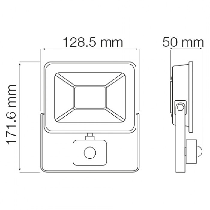 Прожектор светодиодный с датчиком движения 20w LED ASLAN/S-20 6400K IP65 - фото 2 - id-p1372252850