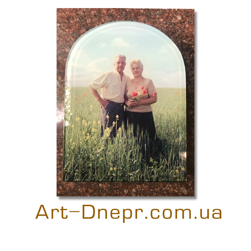 Портрет у склі на пам'ятник. Овал 240х300х12мм, фото 1