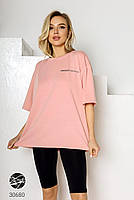 Жіноча футболка в стилі оверсайз з якісного трикотажу з 42 по 46 розмір, фото 5