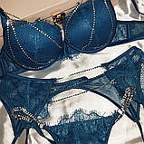 Мереживна спідня білизна з камінчиками, фото 10