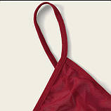 Комплект еротичної білизни сексуальна білизна стринги бюстгальтер зі смужками червоний, фото 5