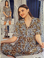 Піжама жіноча сорочка коротким рукавом 3--ка,шорти,штани S-XXL розмір ТУРЕЧЧИНА