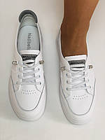 Стильні жіночі кеди-білі кросівки.Натуральна шкіра. Висока якість 36-40 Vellena, фото 9
