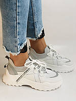 Стильні жіночі кеди-білі кросівки.Натуральна шкіра. Висока якість 38-40 Vellena, фото 3