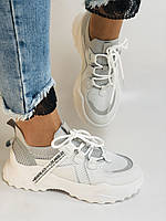 Стильні жіночі кеди-білі кросівки.Натуральна шкіра. Висока якість 38-40 Vellena, фото 6
