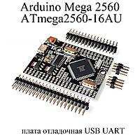 Arduino Mega 2560 ATmega2560-16AU CH340G плата отладочная USB UART подключение microUSB