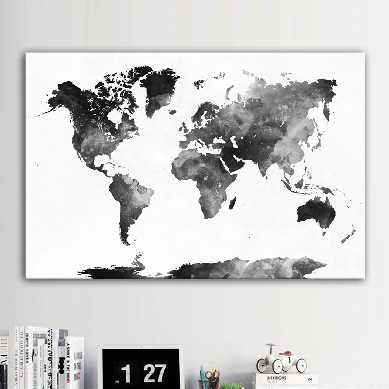 Картина інтер'єрна на полотні Карта Світу, фото 1