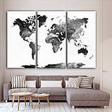 Картина інтер'єрна на полотні Карта Світу, фото 4