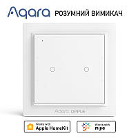 Розумний вимикач 2-4-6 клавіш Xiaomi Aqara Opple Switch Zigbee 3.0 Apple HomeKit Дві клавіші (WXCJKG11LM)