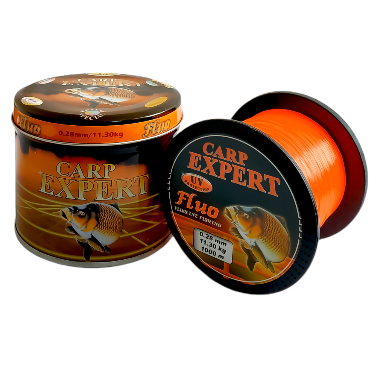 Волосінь коропова Energofish Carp Expert UV Fluo Orange 1000м 0.25