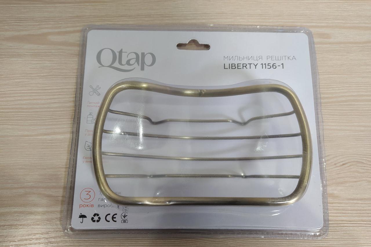 Мильниця для мила з латуні окремішня решітка Q-tap колір бронза