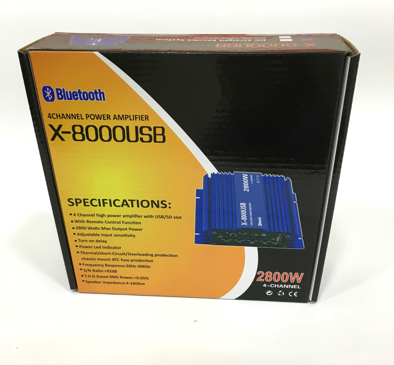 Автомобільний підсилювач звуку X-8000 USB USB/FM/MP3 Bluetooth, синій, фото 1