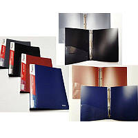 Папка пластикова А4 на 4 кільця 35мм асорті кольорів, 1208-А