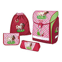 Ранець шкільний укомплектованний сумка для взуття,2 пенали Herlitz NEW MIDI PLUS Horses