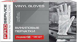 Рукавиці  вінілові білі розм. M100шт